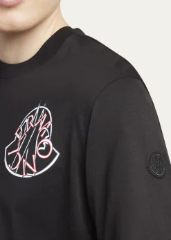 MonclerMen's Check Logo Graphic T-Shirt