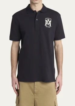 MonclerMen's Cotton Archive Logo Polo Shirt