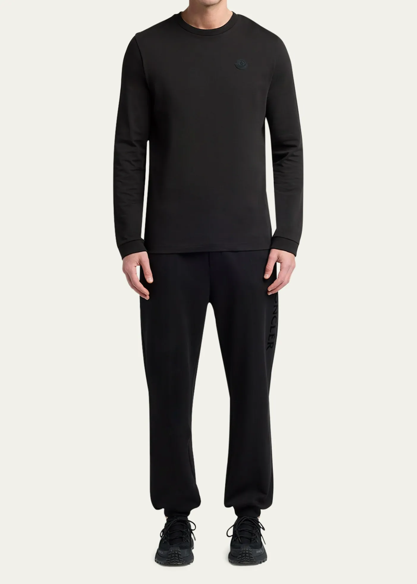MonclerMen's Cotton Graffiti Logo Long-Sleeve T-Shirt