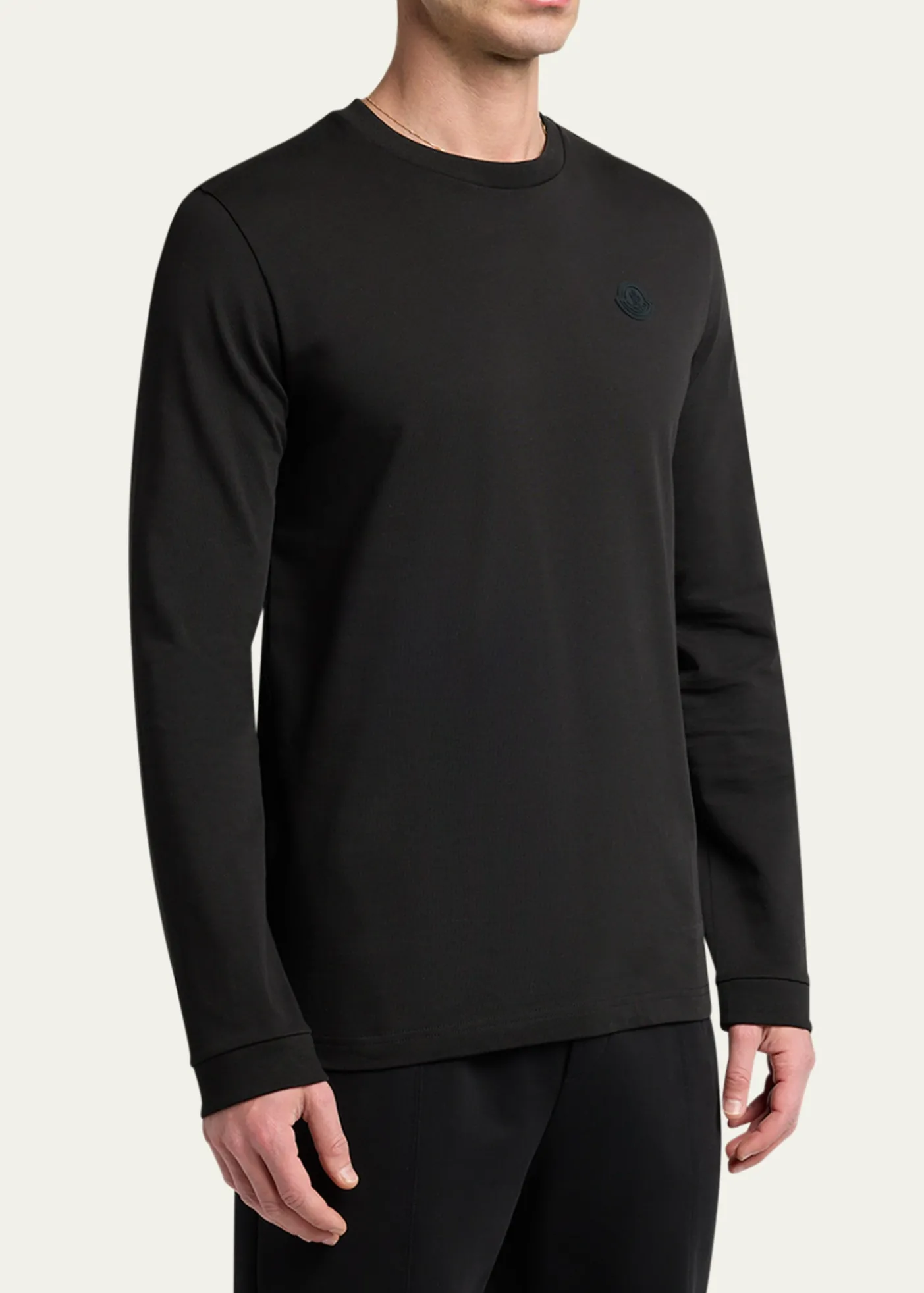 MonclerMen's Cotton Graffiti Logo Long-Sleeve T-Shirt