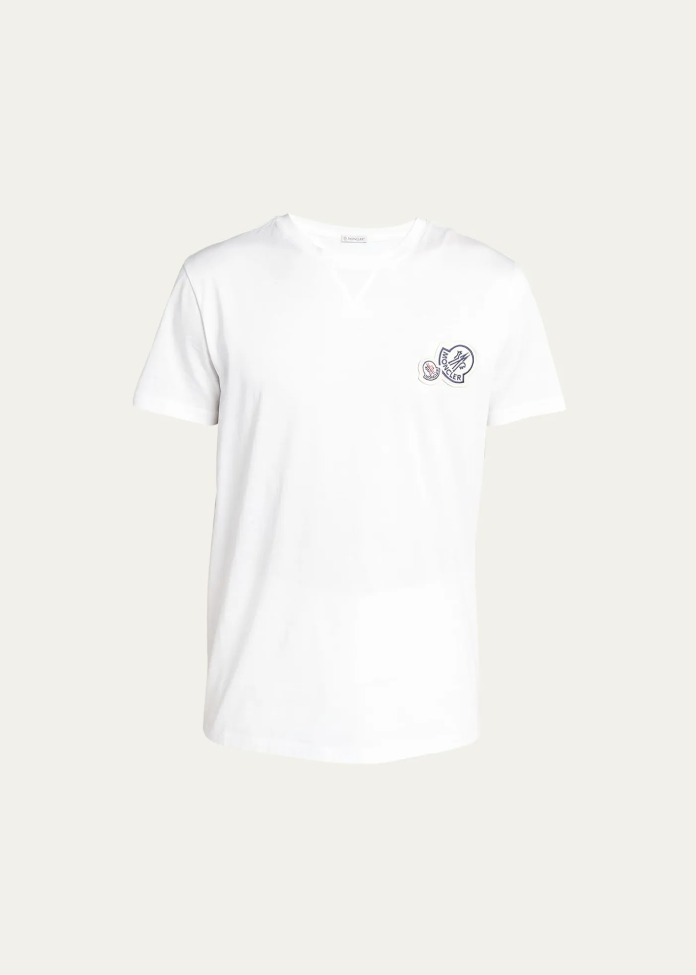 MonclerMen's Double Logo Cotton Jersey T-Shirt