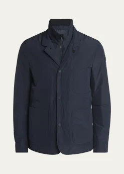 MonclerMen's Edit Navy Brieuc Jacket