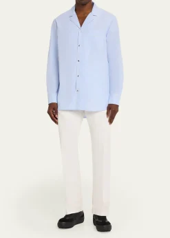 MonclerMen's Fil-a-Fil Cotton Long-Sleeve Shirt