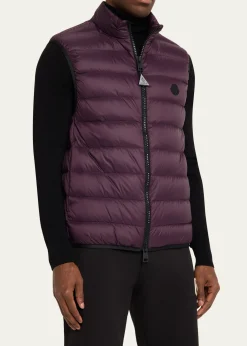 MonclerMen's Full-Zip Nylon Quilted Vest