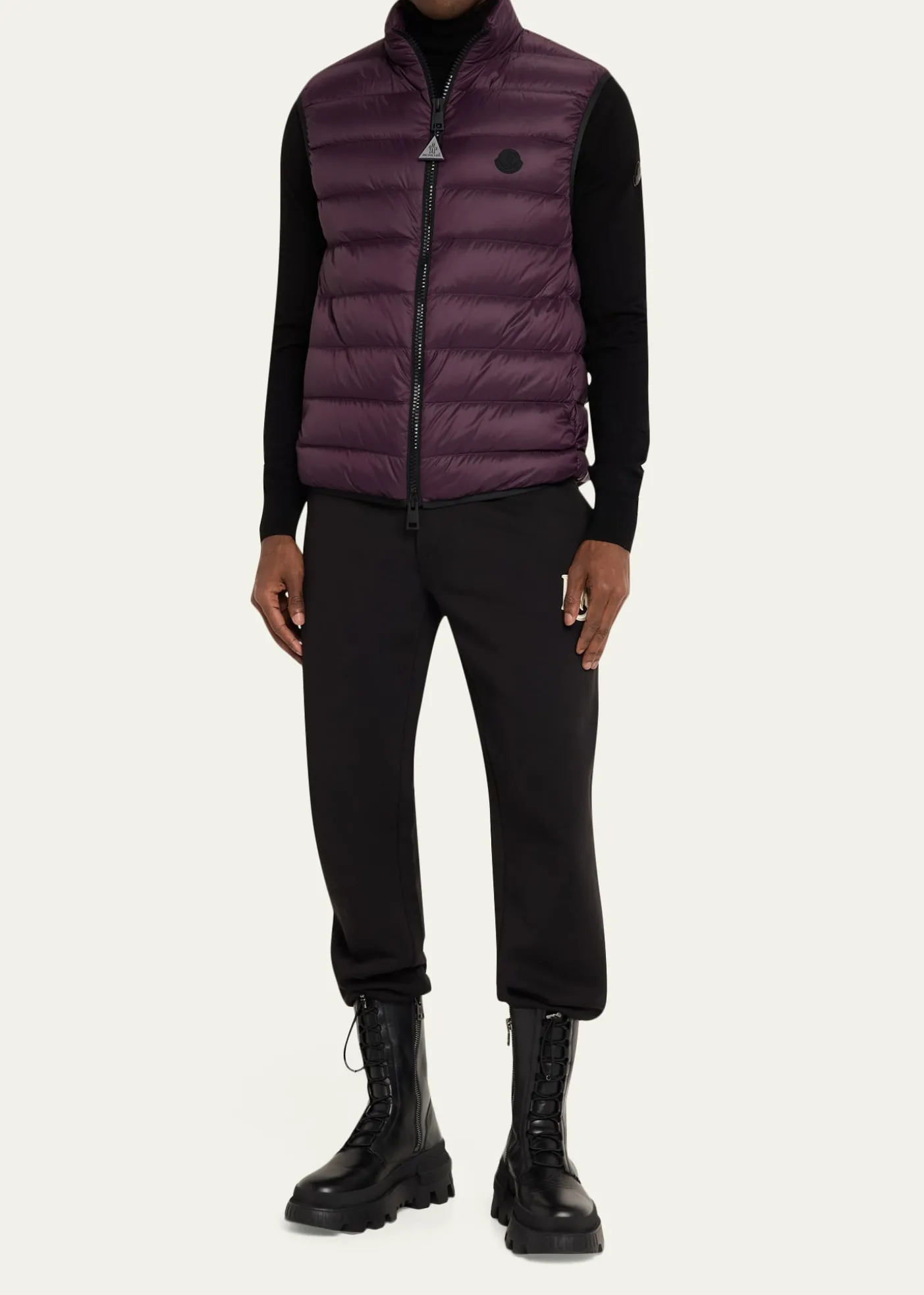 MonclerMen's Full-Zip Nylon Quilted Vest