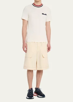 MonclerMen's Jersey Stripe-Ribbed Crewneck T-Shirt