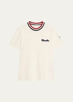 MonclerMen's Jersey Stripe-Ribbed Crewneck T-Shirt