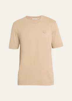 MonclerMen's Leather Logo Crewneck T-Shirt