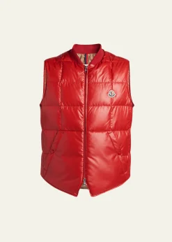MonclerMen's Matte Polyester Quilted Vest