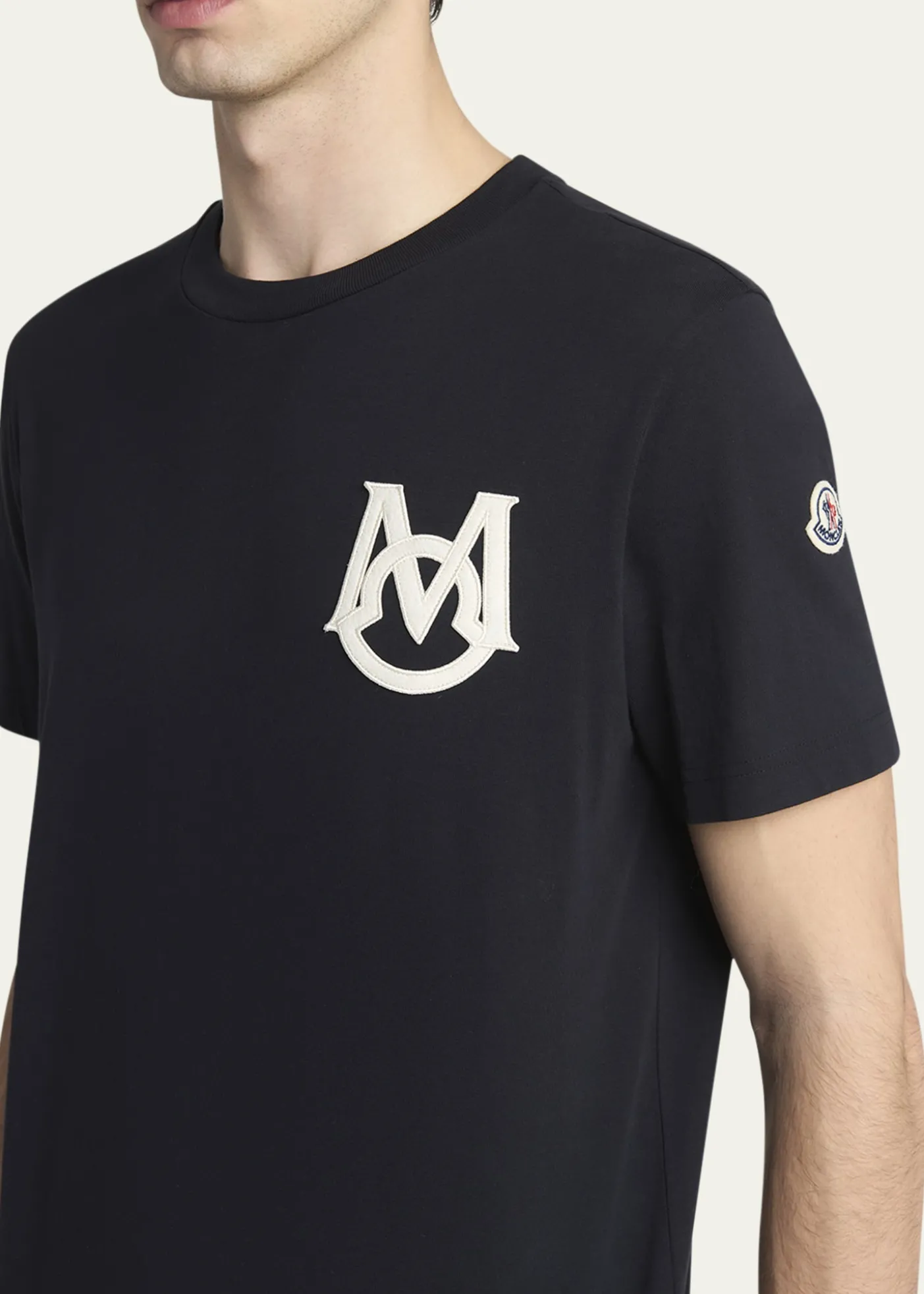 MonclerMen's Monogram Applique Crewneck T-Shirt