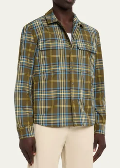 MonclerMen's Monogram Checked Nylon Shirt Jacket