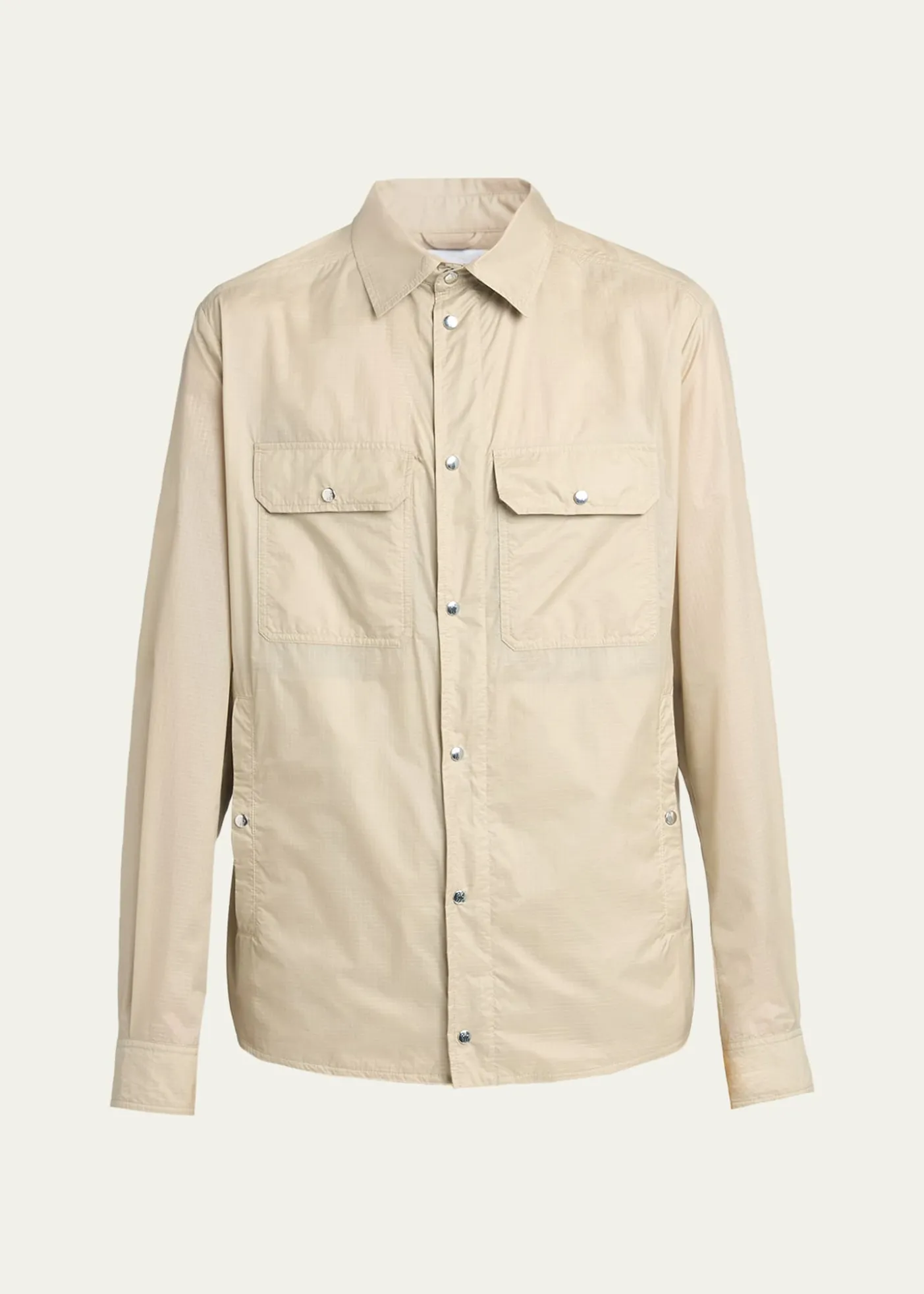 MonclerMen's Nylon Snap-Front Shirt Jacket