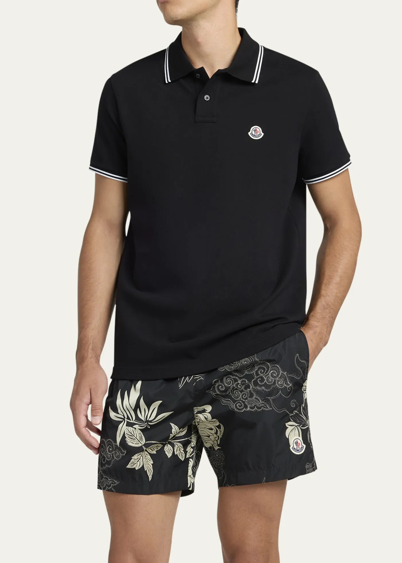 MonclerMen's Pique Logo Patch Polo Shirt