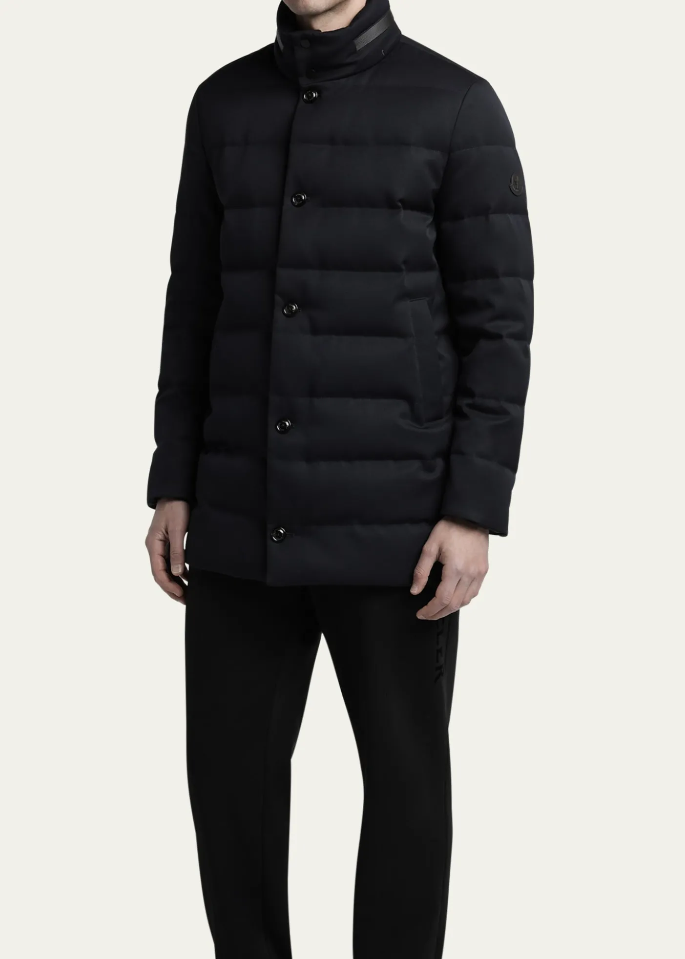 MonclerMen's Quilted Down Long Parka with Hood