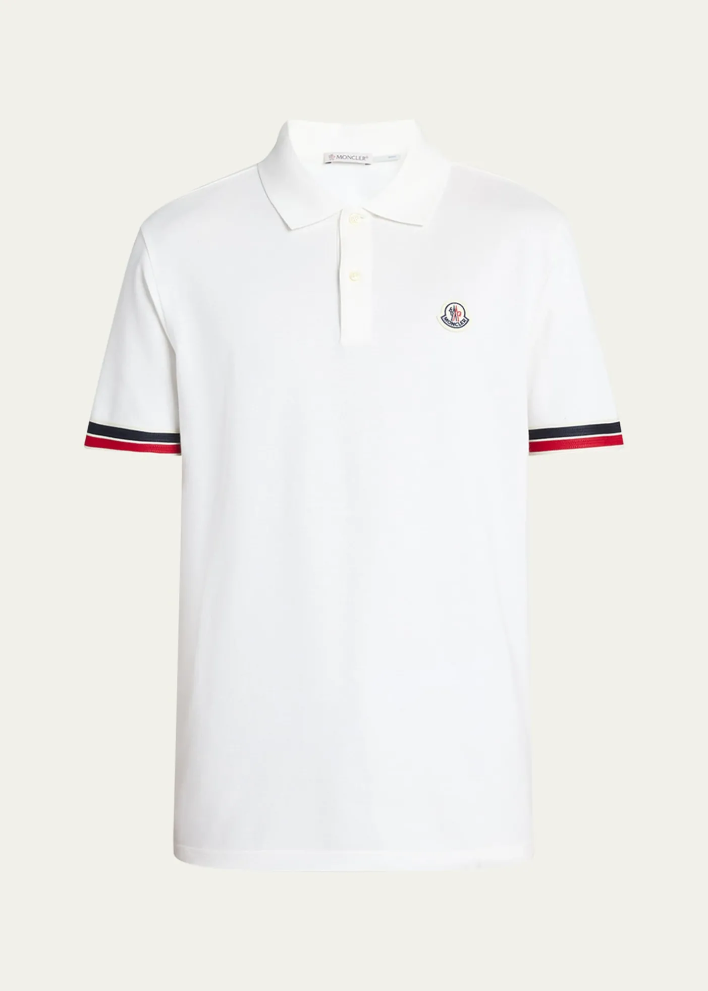 MonclerMen's Striped-Trim Pique Polo Shirt