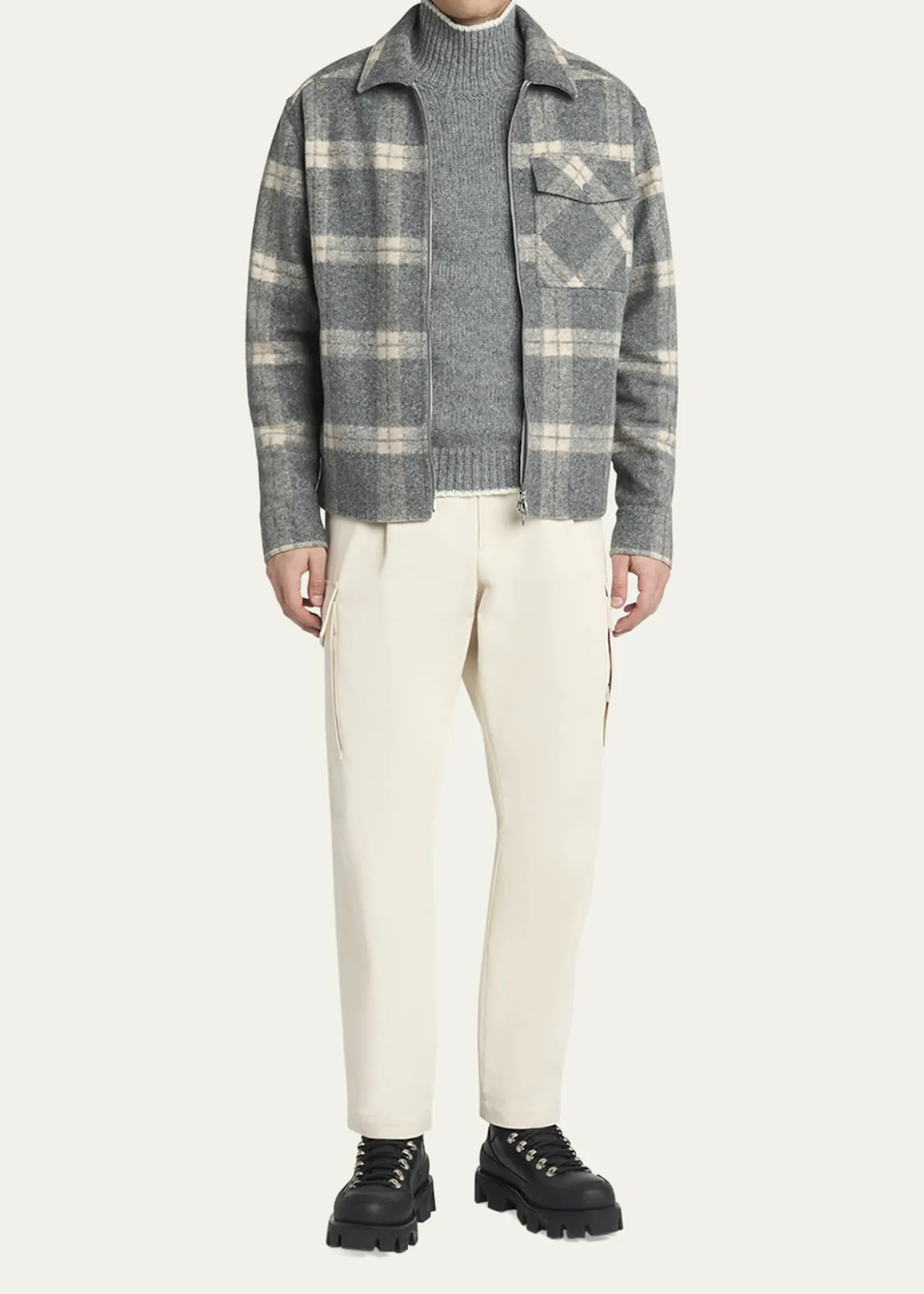 MonclerMen's Tartan Full-Zip Shirt Jacket