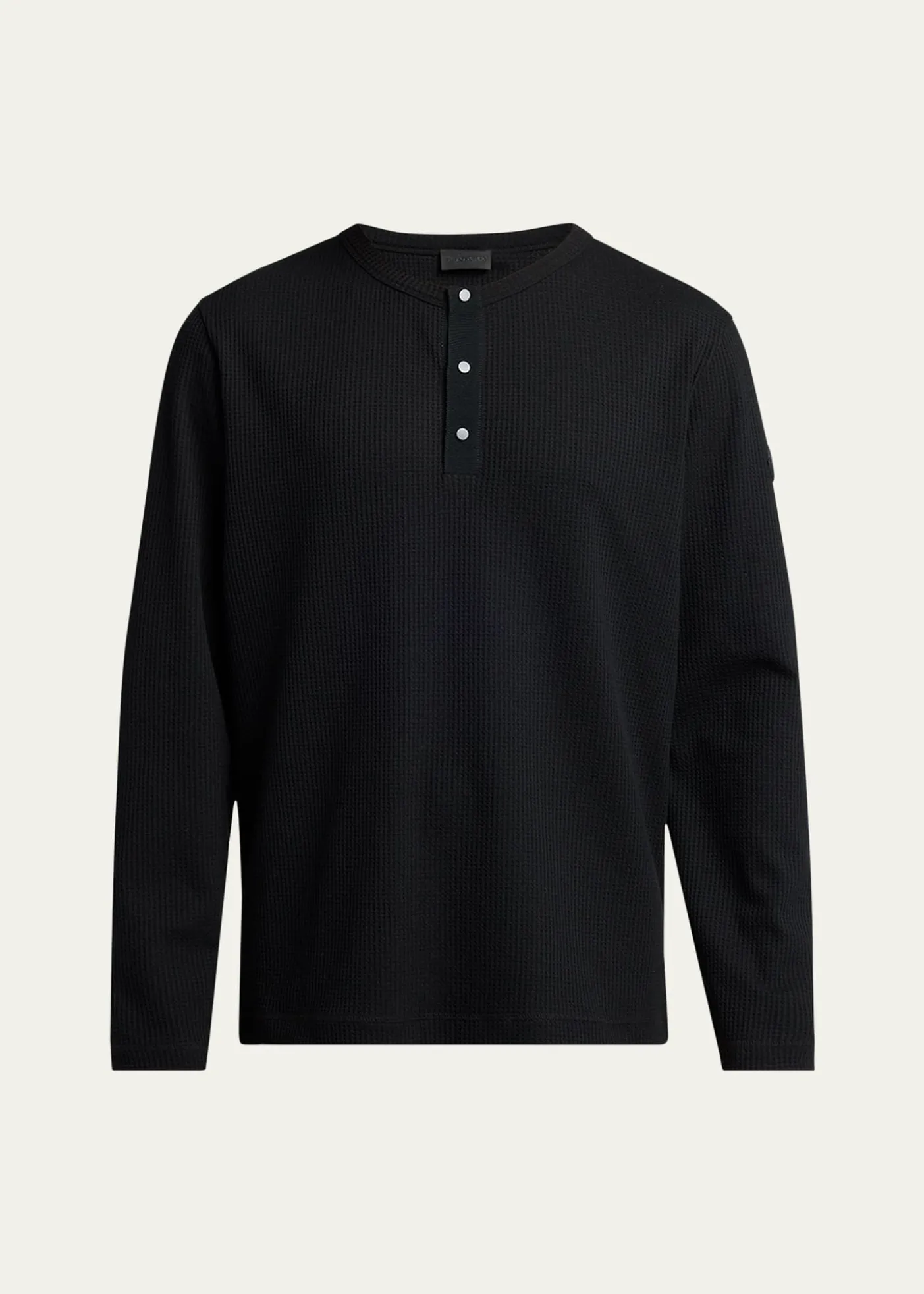 MonclerMen's Waffle Knit Long-Sleeve Henley T-Shirt
