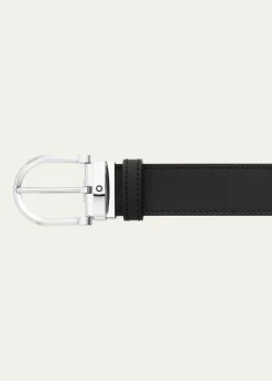 MontblancMen's Leather Buckle Belt