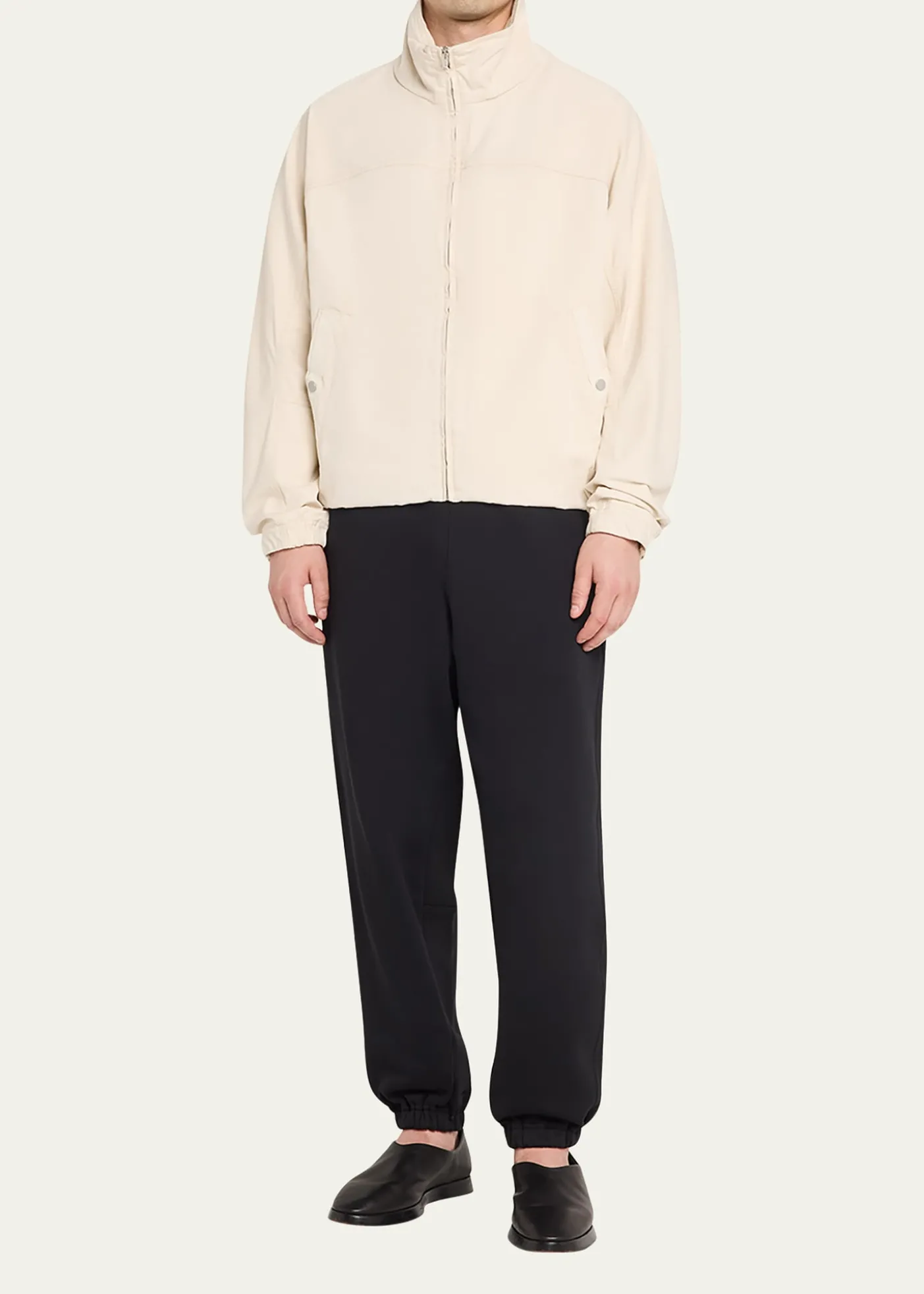 MORDECAIMen's Cotton Drill Stand-Collar Blouson Jacket