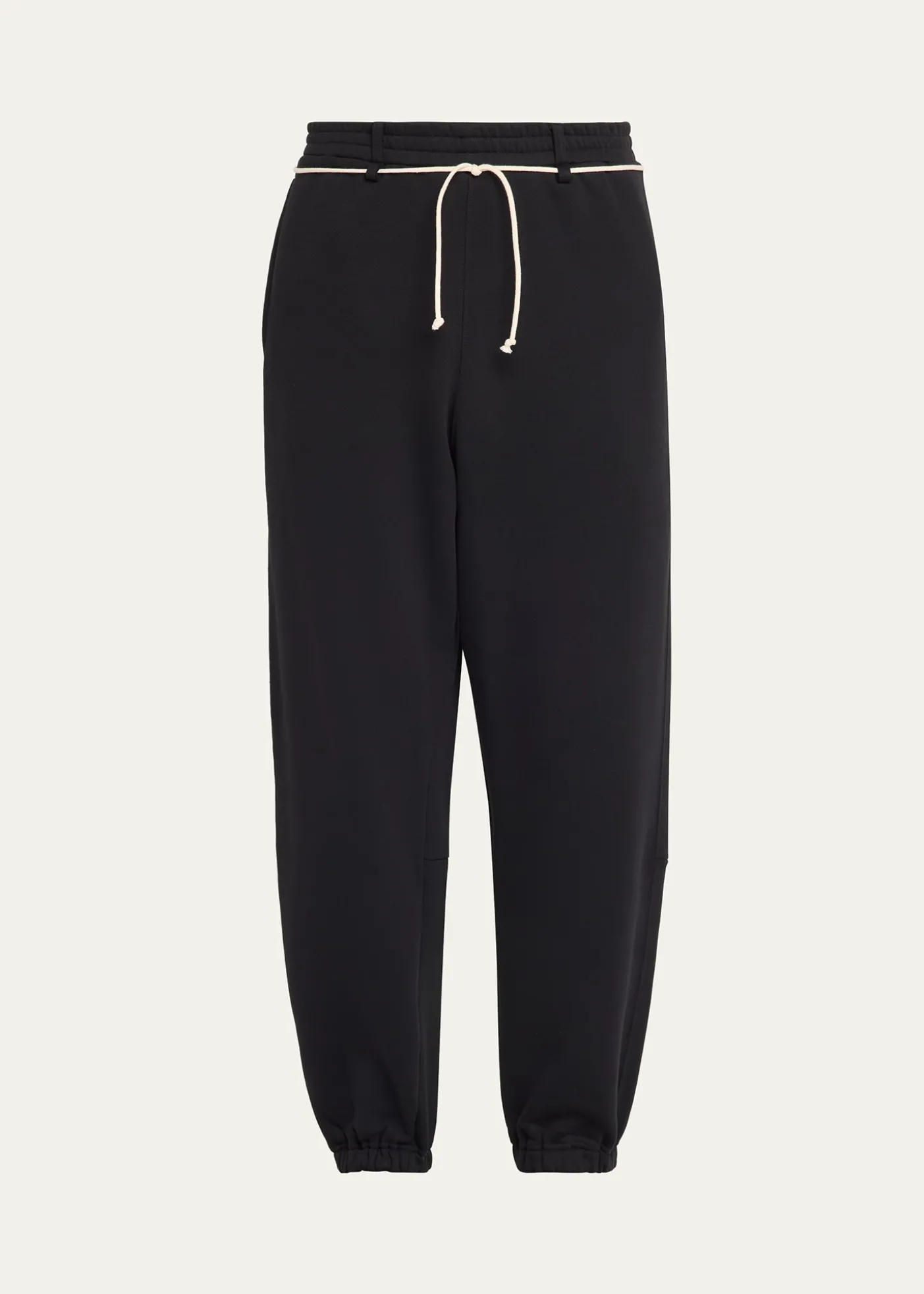 MORDECAIMen's Fleece Stripe-Trim Drawcord Joggers
