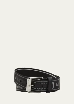 MoschinoMen's Logo Webbing Belt