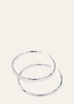 NEST JewelrySilver Thin Hammered Earrings
