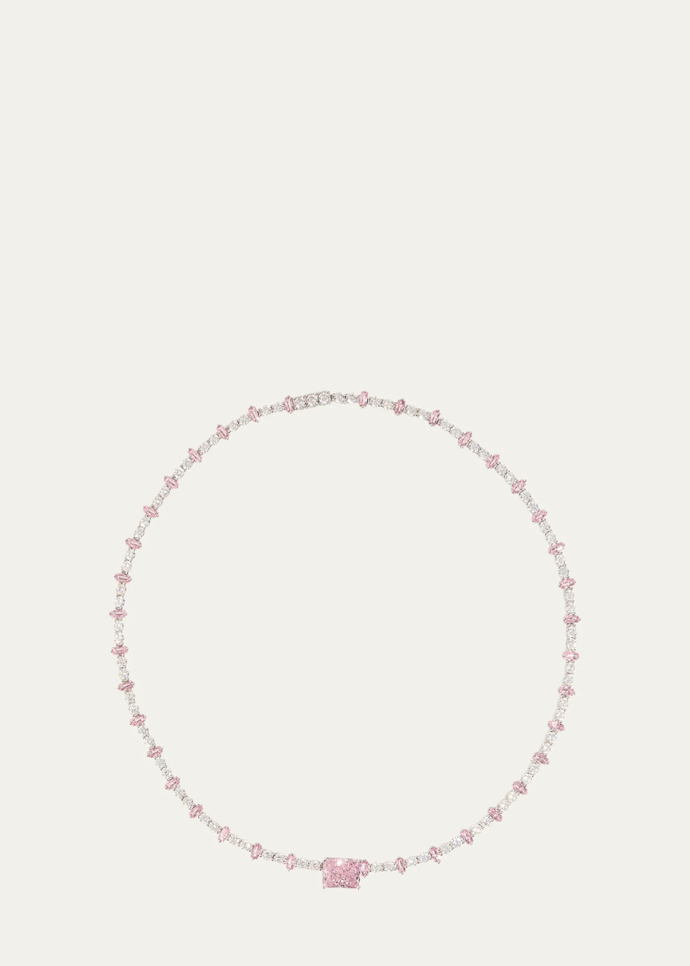 Nickho ReyMilo Rhodium Vermeil Cubic Zirconia Tennis Necklace