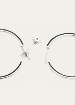 Nikos KoulisOui Black Enamel Hoop Earrings with Pave Ring and Round Diamonds