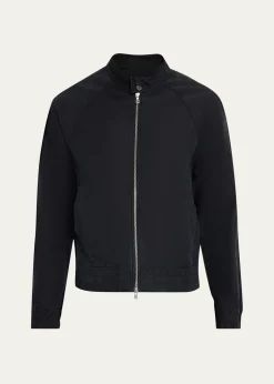 Officine GeneraleMen's Faded Black Cotton Twill Cory Jacket