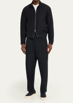 Officine GeneraleMen's Faded Black Cotton Twill Cory Jacket
