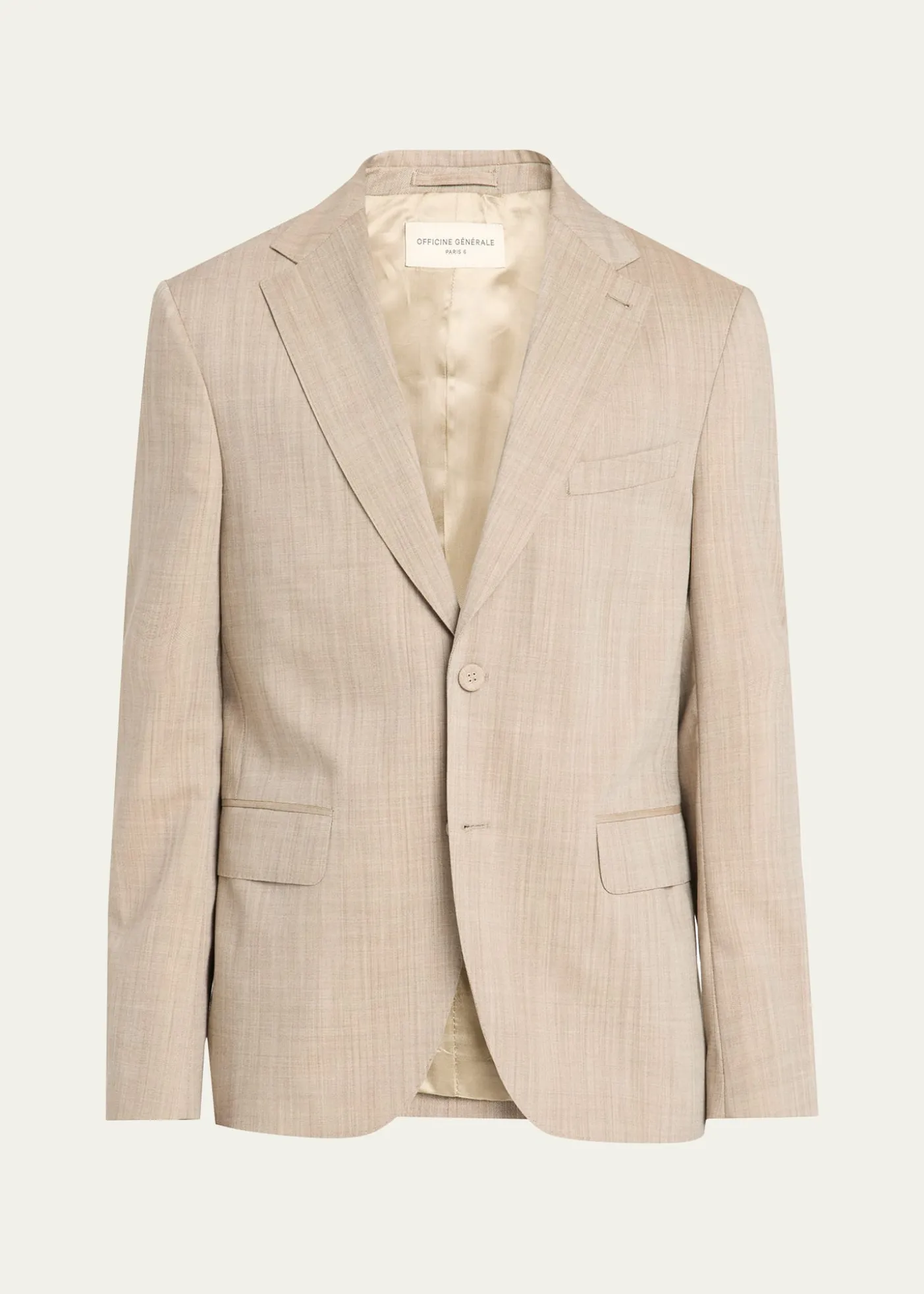 Officine GeneraleMen's Arthus Heathered Wool Single-Breasted Sport Coat