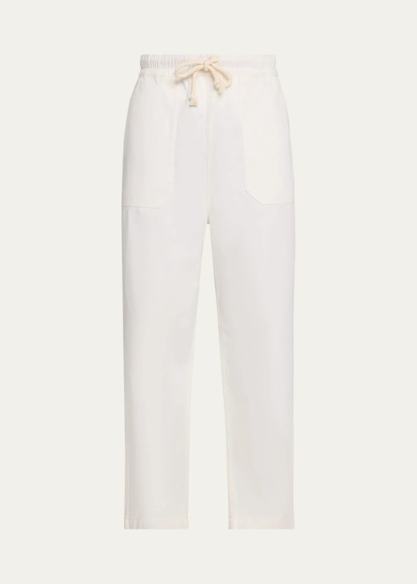 Officine GeneraleMen's Cotton Wide-Leg Drawstring Trousers