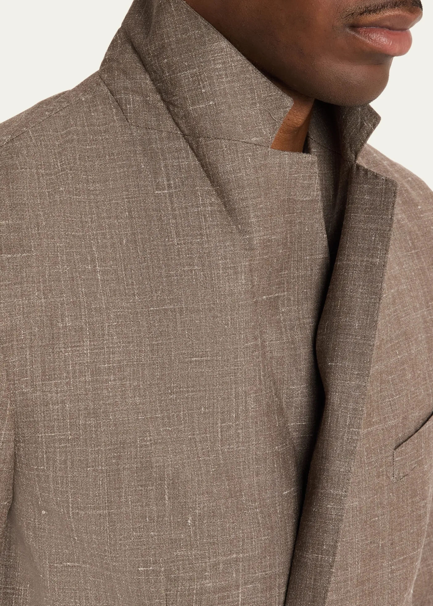 Officine GeneraleMen's Light Brown Wool Leon Double-Breasted Sport Coat