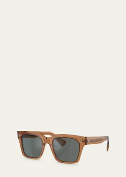 Oliver PeoplesMen's Ov5564su Polarized Square Sunglasses