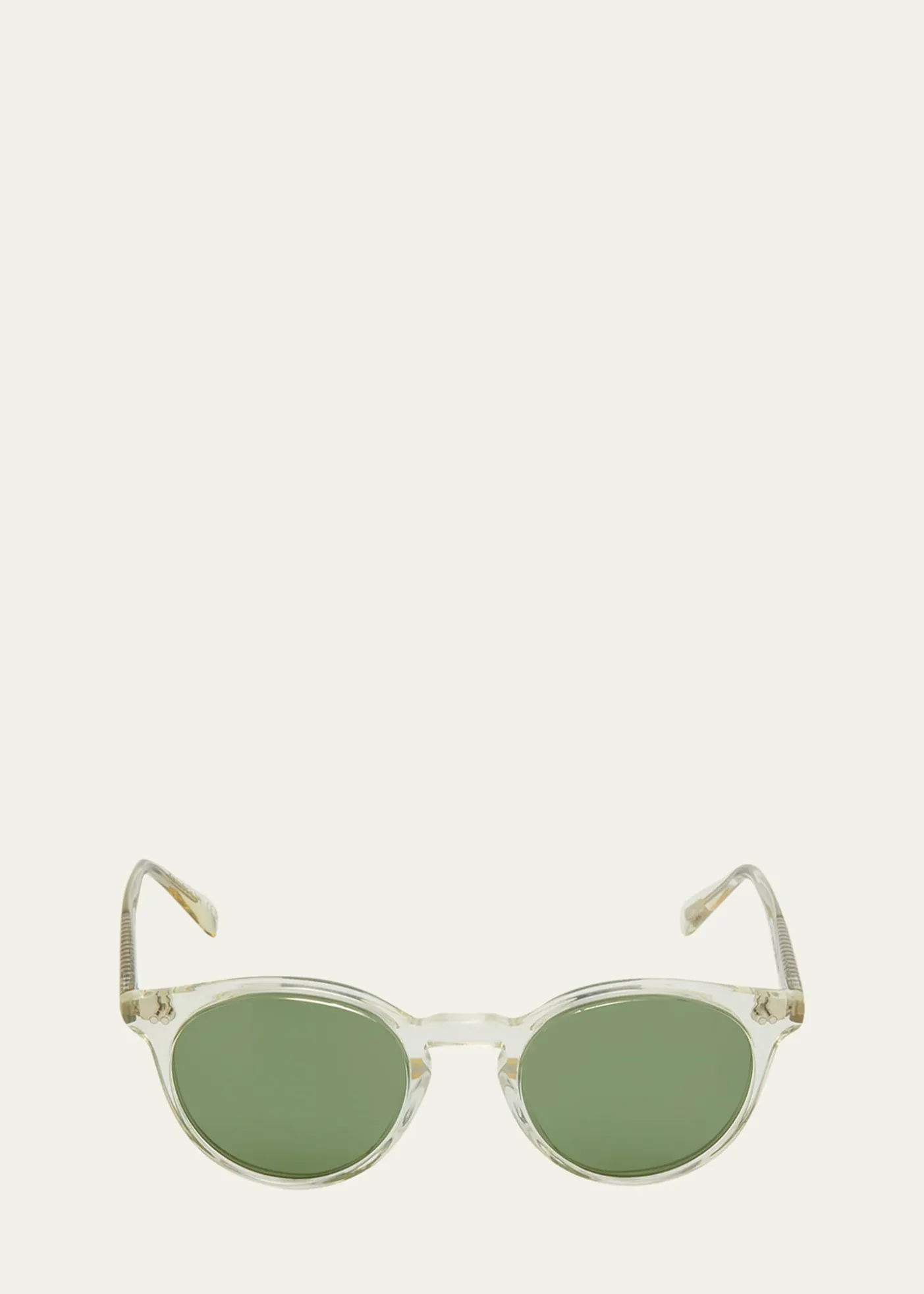 Oliver PeoplesMen's Romare Sun Keyhole-Bridge Round Sunglasses