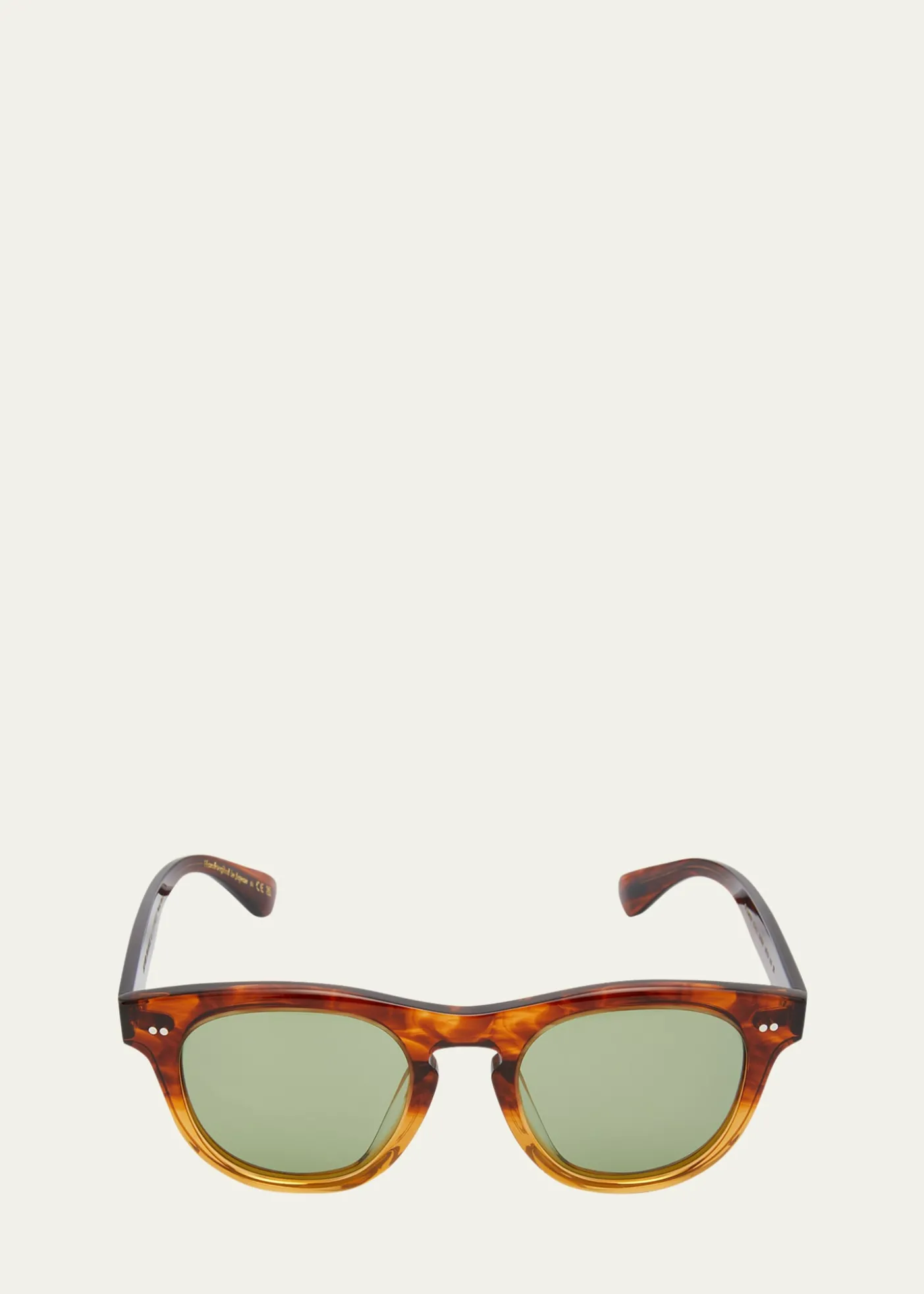 Oliver PeoplesMen's Rorke Round Acetate & Crystal Sunglasses