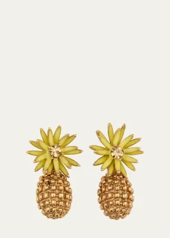 Oscar de la RentaFlower Post with Cactus Drop Earrings