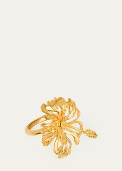 Oscar de la RentaOpenwork Hibiscus Ring