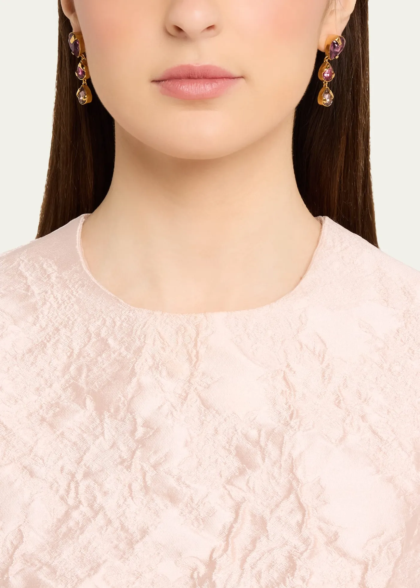 Oscar de la RentaPear Rhinestone Drop Earrings
