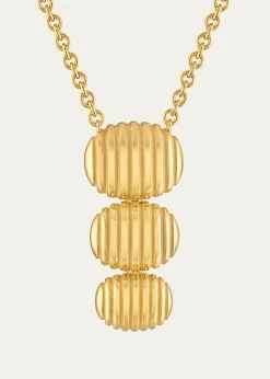 Pamela Zamore18k Yellow Gold Isla Triple Oval Necklace