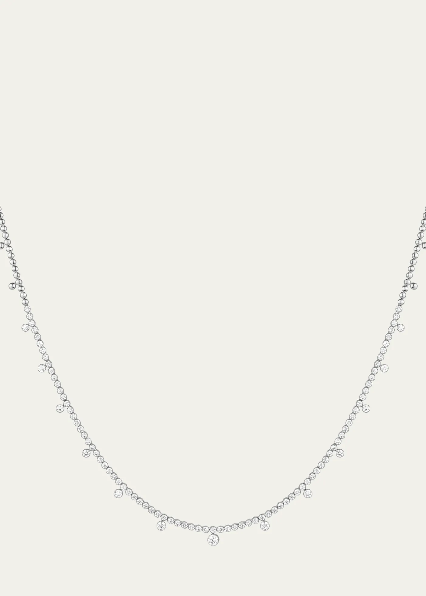 Paul Morelli18K White Gold Partial Diamond Pinpoint Necklace