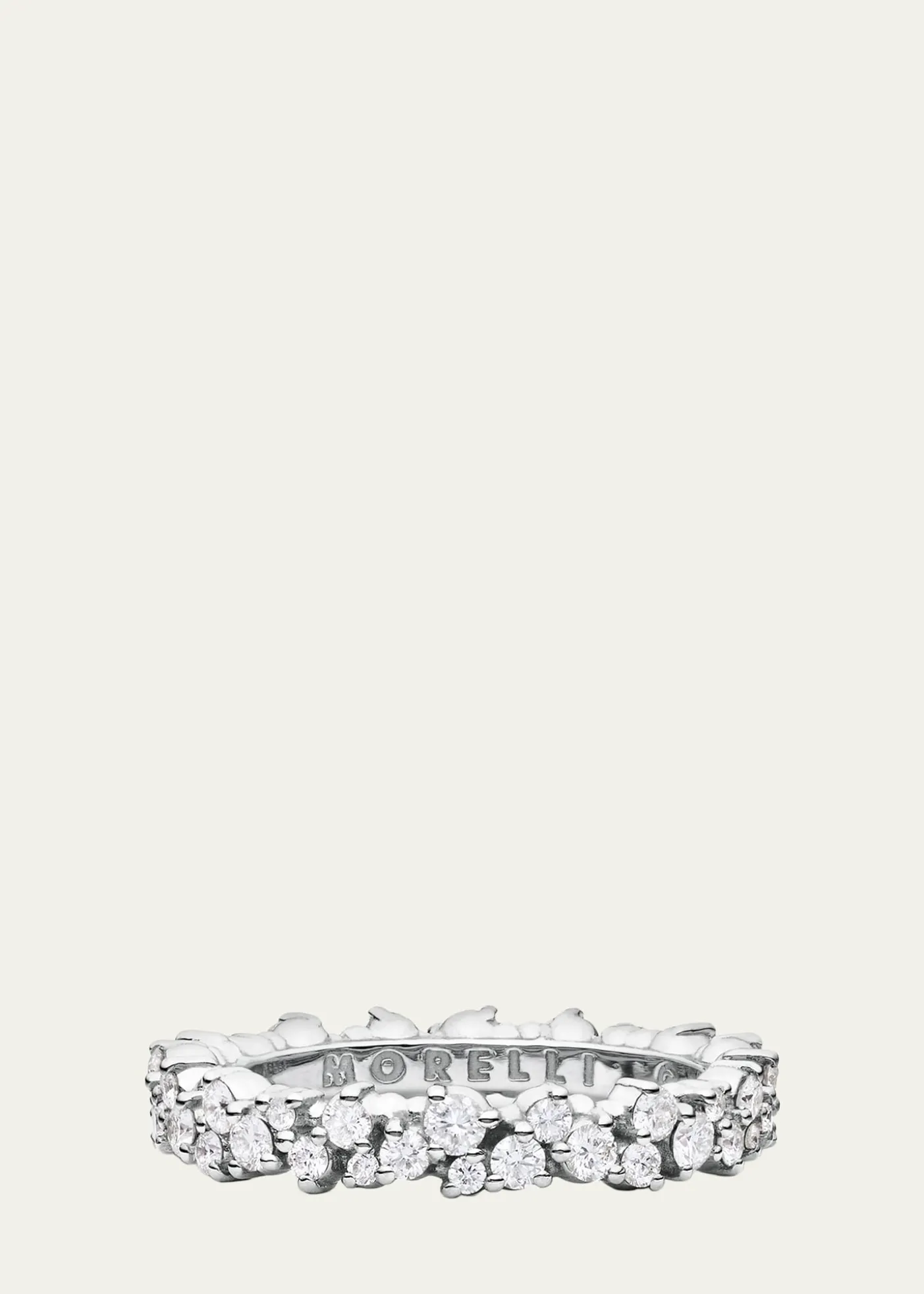 Paul Morelli18K White Gold Small Confetti Ring with Diamonds
