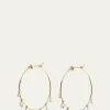 Paul MorelliWind Chimes Hoop Earrings in 18K Gold & White Diamonds