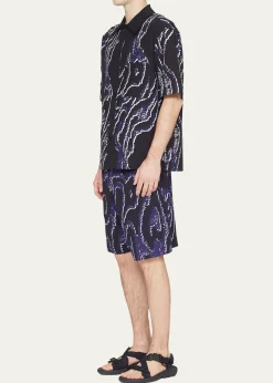 3.1 Phillip LimMen's Wood Grain-Print Sport Shirt