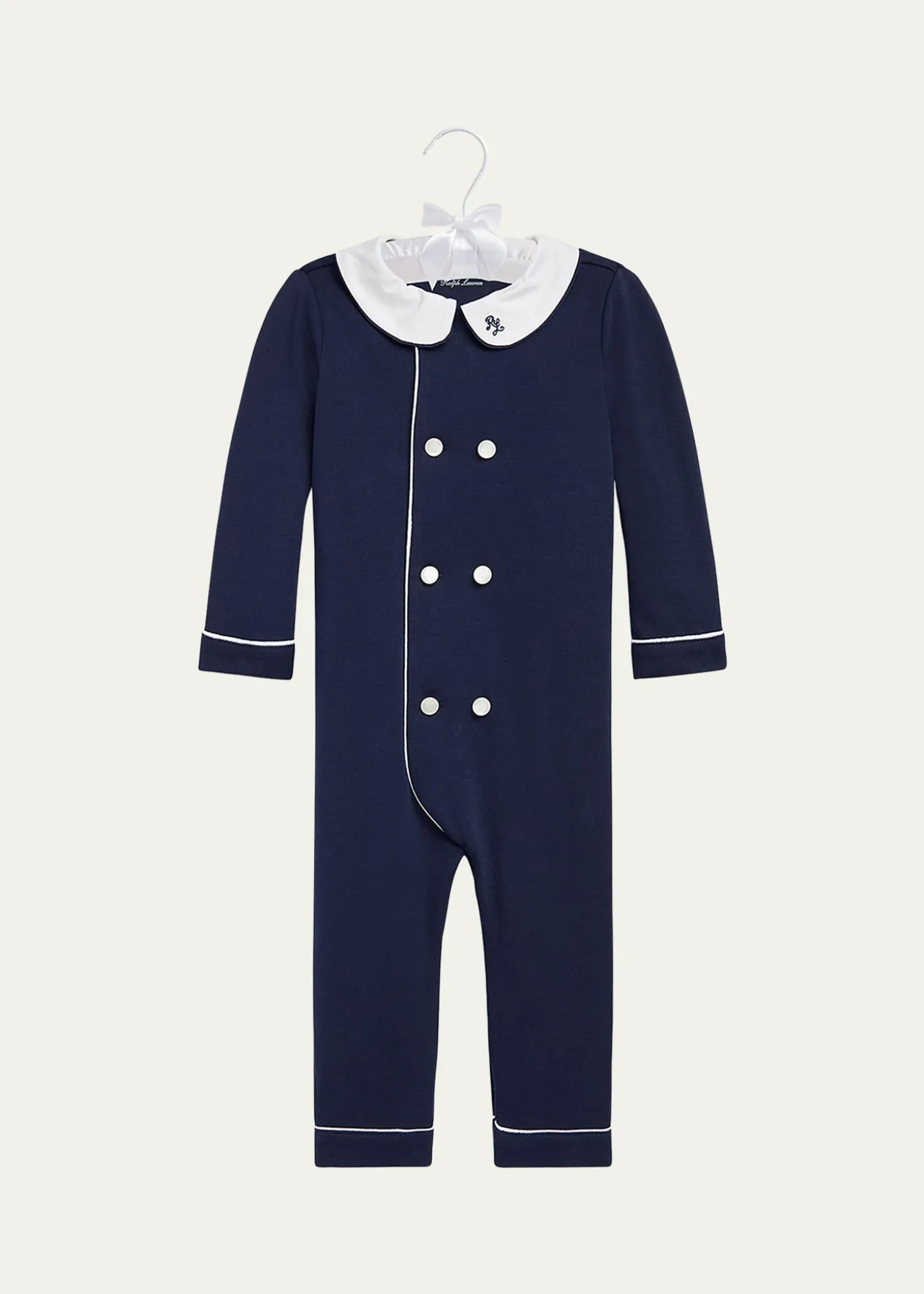Polo Ralph LaurenBoy's Double Breasted Embroidered Coverall, Size 3M-24M