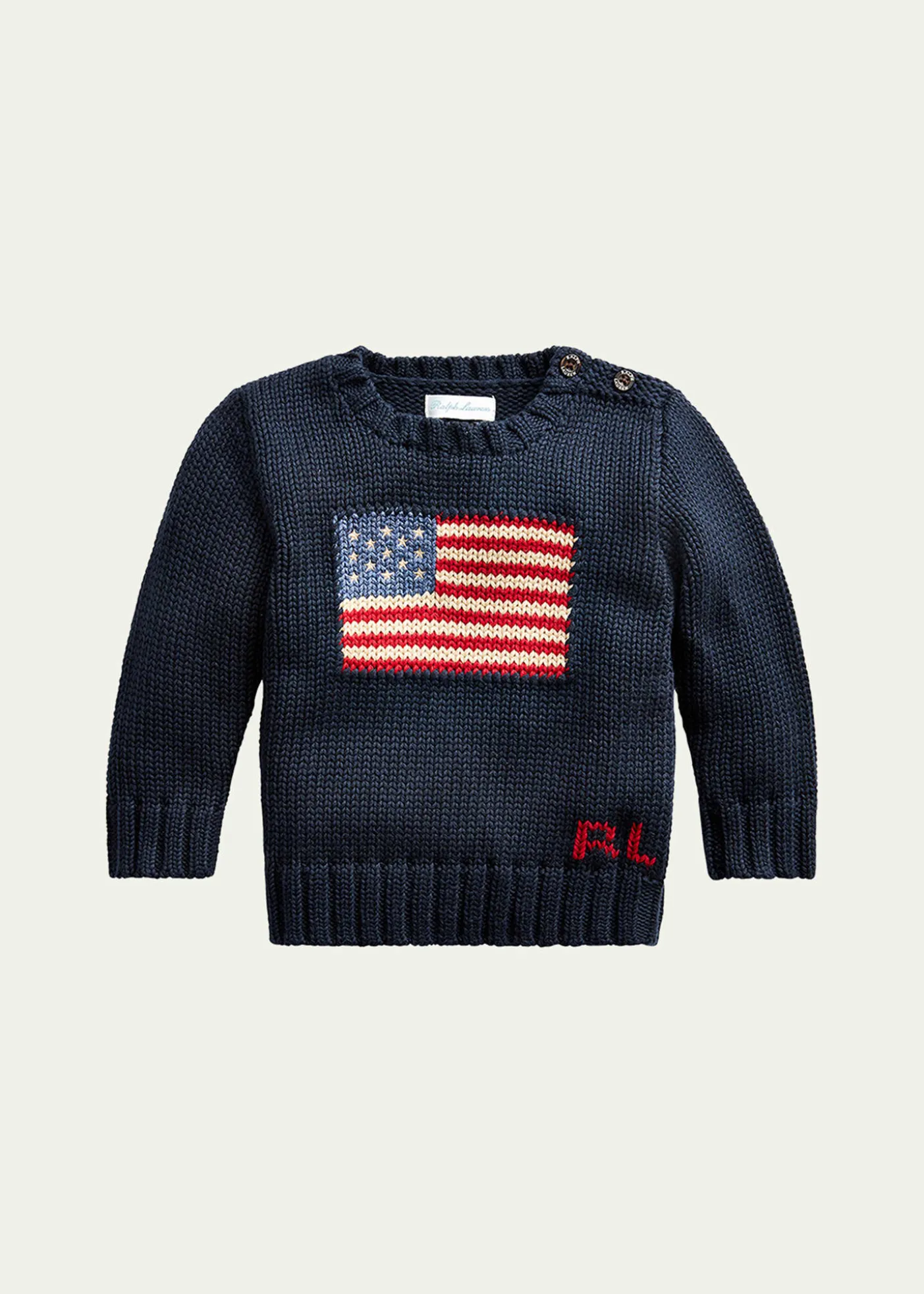 Polo Ralph LaurenBoy's Flag Intarsia Knit Sweater, Size 3M-24M