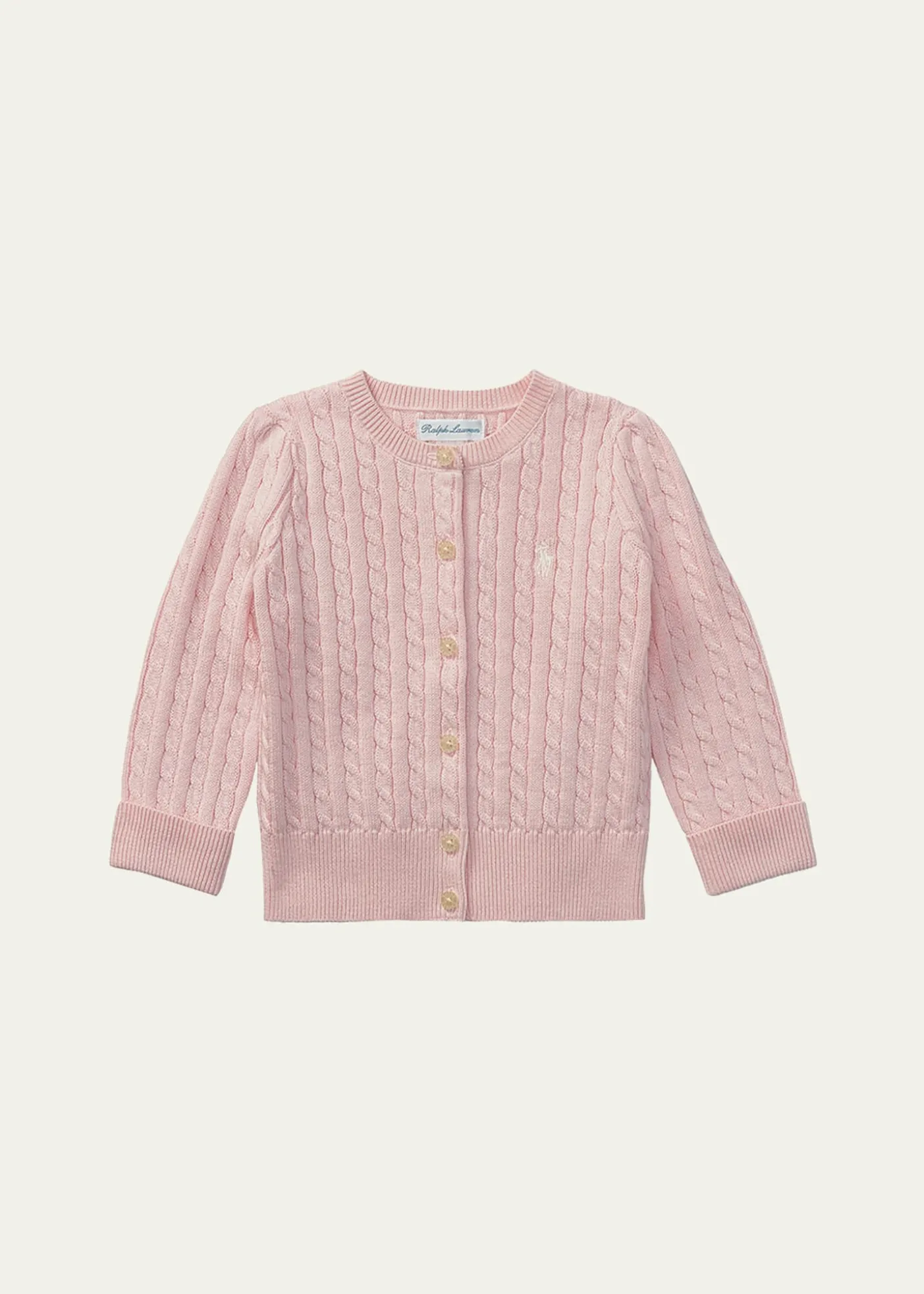 Polo Ralph LaurenCable Knit Cotton Cardigan, Size 3-12 Months