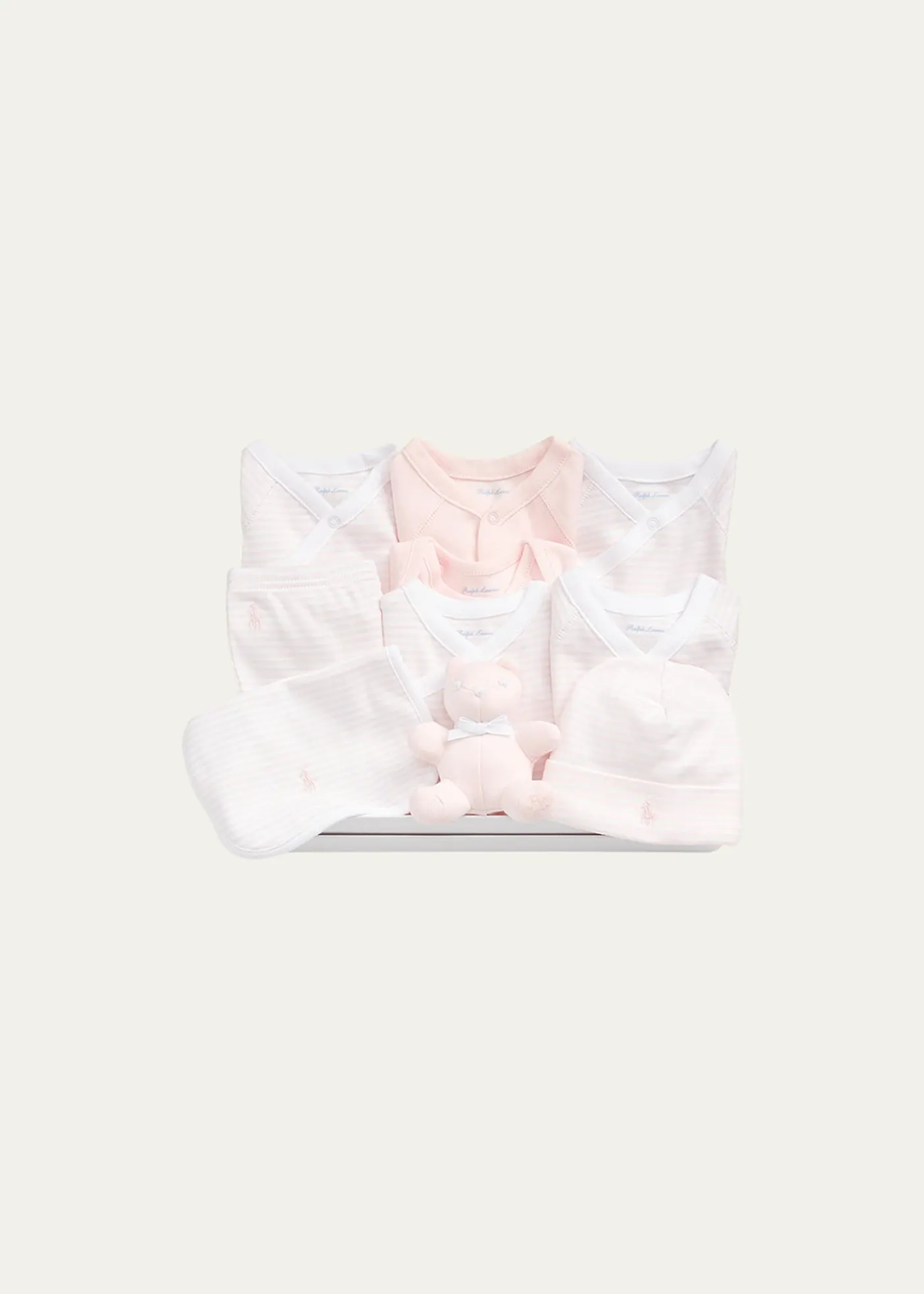 Polo Ralph LaurenGirl's 11-Piece Organic Cotton Essential Gift Box Set, Size Newborn-9M
