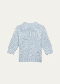 Polo Ralph LaurenKid's Cardigan W/ Bear Intarsia, Size 3M-24M