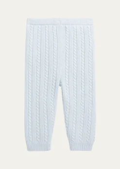 Polo Ralph LaurenKid's Organic Cotton Cable-Knit Sweater Pants, Size 3M-24M